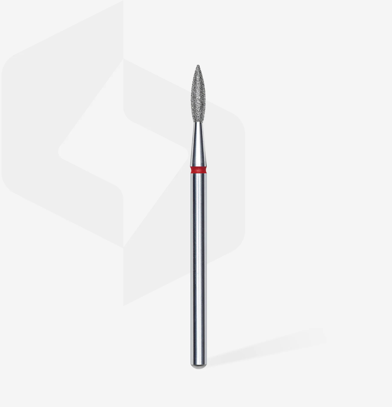 Foret À Ongles Diamanté, Pointu « Flamme », Rouge, 9FA11R016/8
